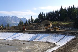 Bau eines neuen Speichersees.