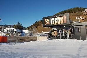 Sicht auf die Hans im Glück Gondelbahn.