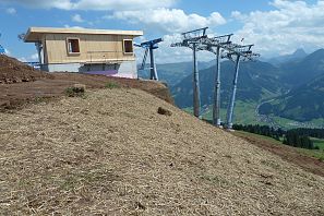Neu gebaute Liftstation in der SkiWelt.