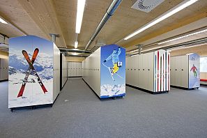 Skidepot Spinde und Umkleiden an Talstation Hopfgarten