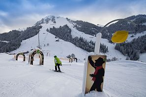 Hindernisparcour in der SkiWelt WIlder Kaiser.