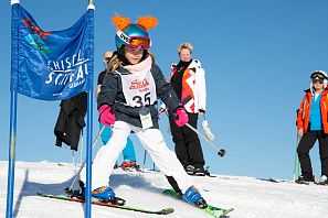 Kinderskirennen in der SkiWelt.