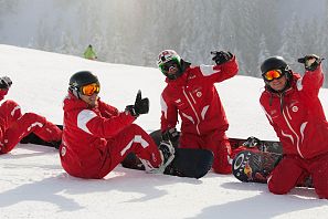 Snowboardlehrer in der SkiWelt.