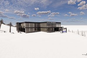 Blick auf die neue Eibergbahn Talstation, Ki generiert.