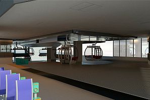 Visualisierung der Talstation Zinsbergbahn von Innen