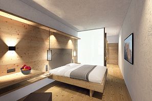 Hotelzimmer in der Tirol Lodge.