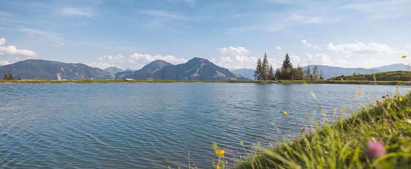 Klarer See in der Riesenwelt in Brixen.