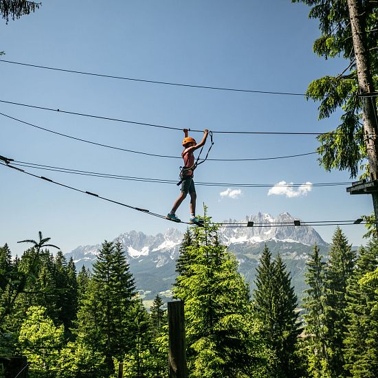 Hochseilklettergarten in Sankt Johann.