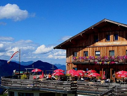 Bergrestaurant Ansicht von außen.