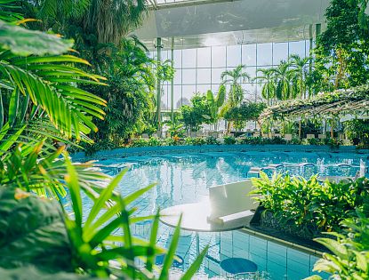 Indoor Tropenbecken in der Therme Erding.