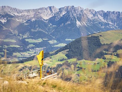 Blick auf den Wilden Kaiser und die beeindruckende Natur.